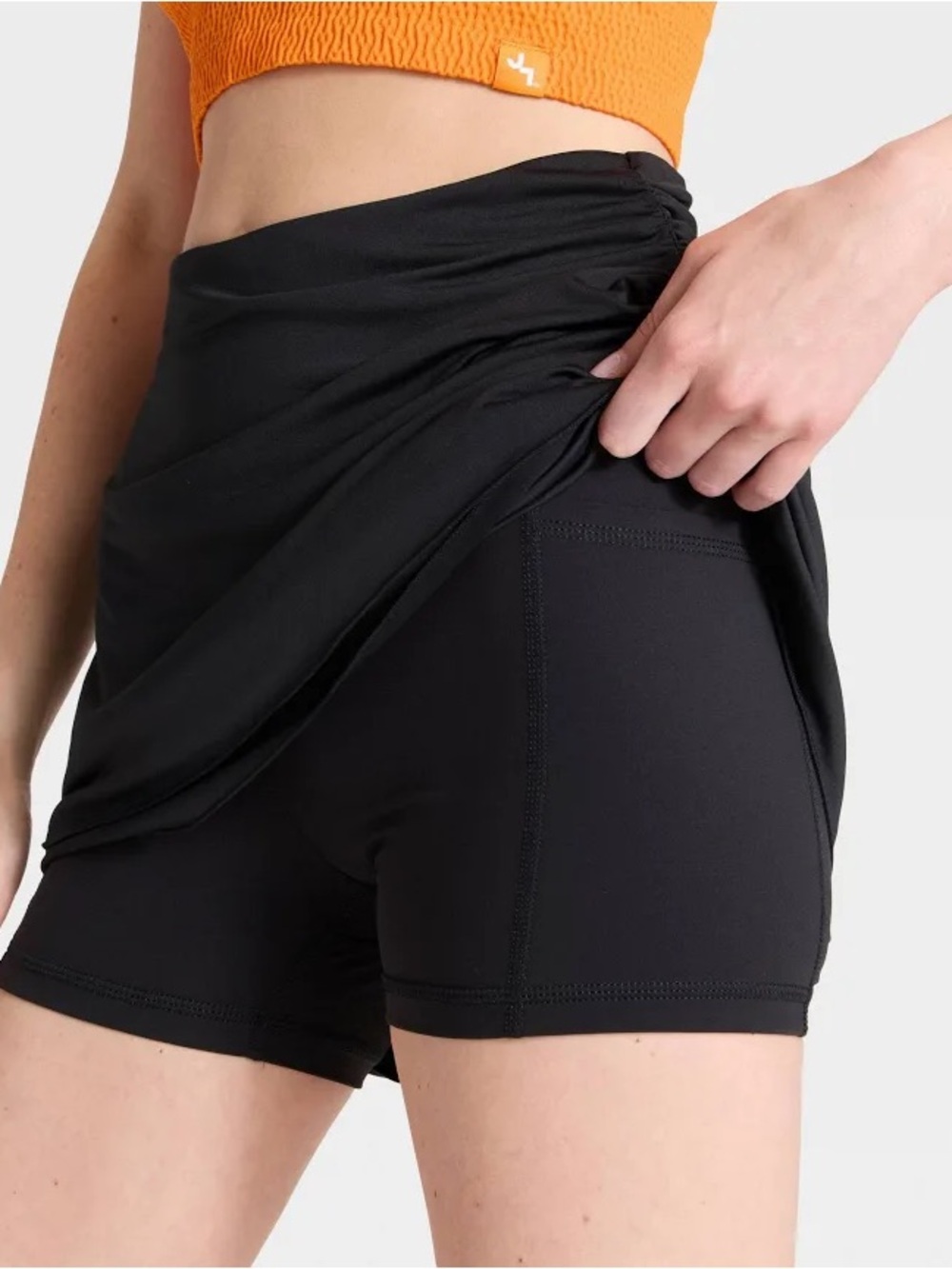 NWT Sz L Black Game Day Layered Athletic Skort Skirt - JoyLab, Athleisure Active - Picture 2 of 12